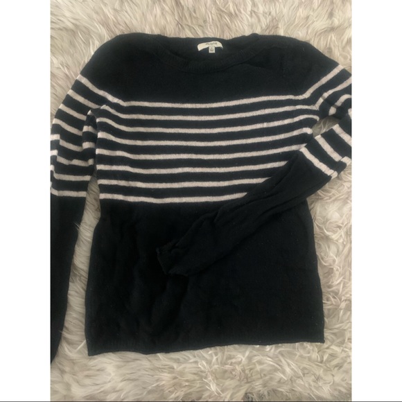 Black/Cream Striped Madewell Sweater - Picture 1 of 2